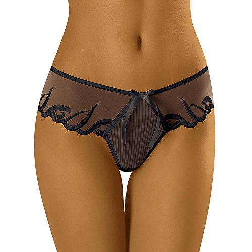 Wolbar Transparenter Damen String WB14, Schwarz,L von Wolbar