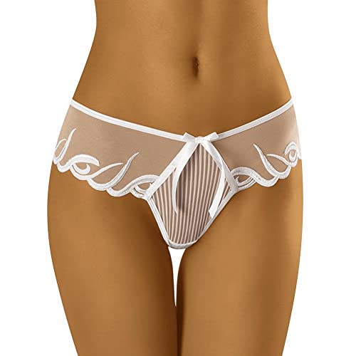 Wolbar Transparenter Damen String WB14, Weiß,L von Wolbar