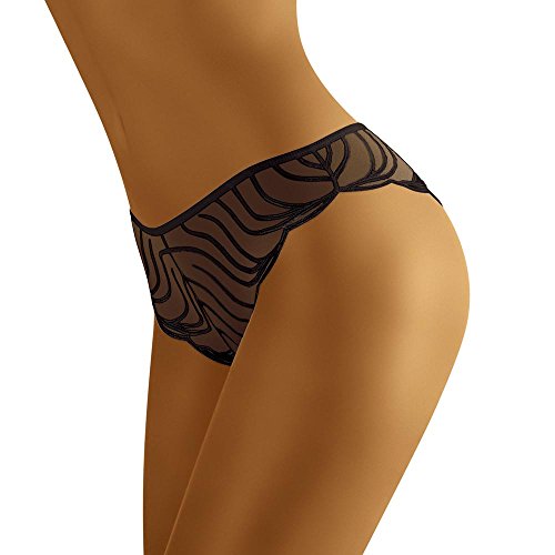 Wolbar Transparenter Damen String WB27, Schwarz,Large von Wolbar