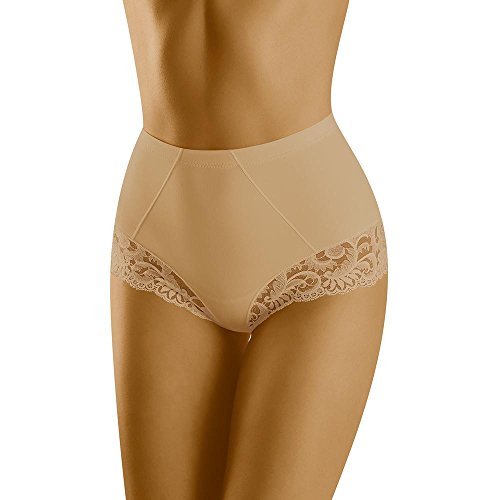 Wolbar WB216 Damen Slip Unterhose Taille Hoher Bund, Beige,L von Wolbar