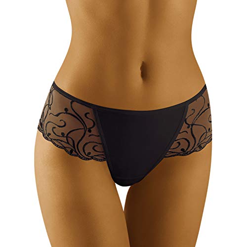 Wolbar Zauberhafter Damen String Mit Microfaser WB15, Schwarz,L von Wolbar