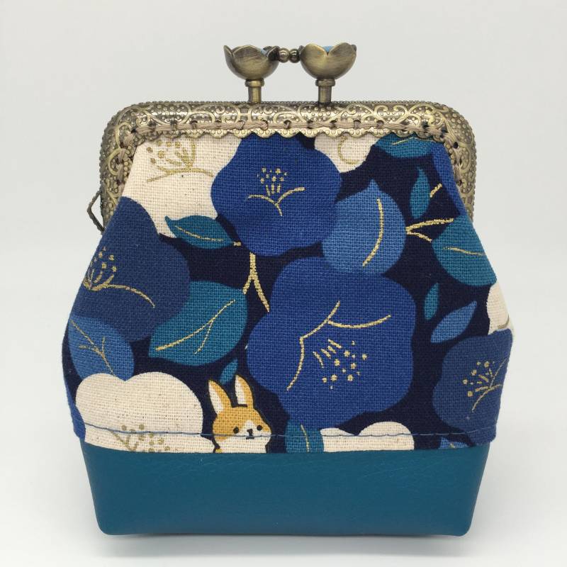 Frau Geldbörse Stoff Portemonnaie Geldbeutel Täschchen Kaninchen Hase von WoleaHandmade