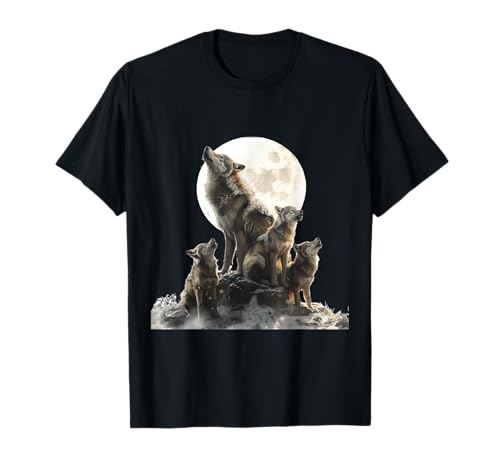 Mama Wolf heult auf dem Mond Graphic Wolf Lovers Muttertag T-Shirt Mama Wolf heult auf dem Mond Graphic Wolf Lovers Muttertag T-Shirt von Wolf Gifts Co.