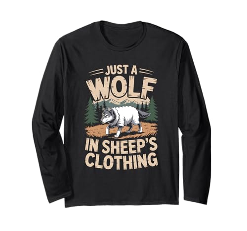 Nur ein Wolf im Schafspelz Nature Wolf Wolves für Herren Langarmshirt Nur ein Wolf im Schafspelz Nature Wolf Wolves für Herren Langarmshirt von Wolf Howling Wolves Wildlife Animal Wolf Hunting