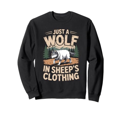 Nur ein Wolf im Schafspelz Nature Wolf Wolves für Herren Sweatshirt Nur ein Wolf im Schafspelz Nature Wolf Wolves für Herren Sweatshirt von Wolf Howling Wolves Wildlife Animal Wolf Hunting