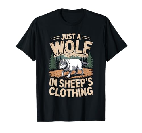 Nur ein Wolf im Schafspelz Nature Wolf Wolves für Herren T-Shirt Nur ein Wolf im Schafspelz Nature Wolf Wolves für Herren T-Shirt von Wolf Howling Wolves Wildlife Animal Wolf Hunting