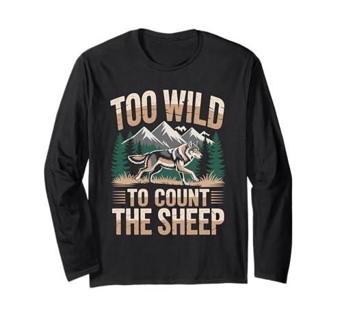 Zu wild, um die Schafe zu zählen Wolf Nature Wolf Wolves für Männer Langarmshirt Zu wild, um die Schafe zu zählen Wolf Nature Wolf Wolves für Männer Langarmshirt von Wolf Howling Wolves Wildlife Animal Wolf Hunting