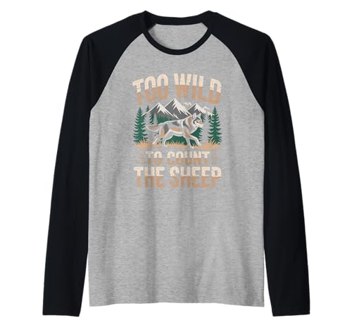Zu wild, um die Schafe zu zählen Wolf Nature Wolf Wolves für Männer Raglan Zu wild, um die Schafe zu zählen Wolf Nature Wolf Wolves für Männer Raglan von Wolf Howling Wolves Wildlife Animal Wolf Hunting
