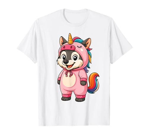 Kawaii Wolf im Einhorn Kostüm für Mädchen Kinder Einhorn Liebhaber T-Shirt Kawaii Wolf im Einhorn Kostüm für Mädchen Kinder Einhorn Liebhaber T-Shirt von Wolf In Unicorn Costume Kawaii Design