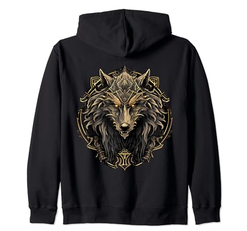 Wikinger Wolf Gery & Freki die Wölfe Odins Walhalla Herren Kapuzenjacke Wikinger Wolf Gery & Freki die Wölfe Odins Walhalla Herren Kapuzenjacke von Wolf Shop IBK