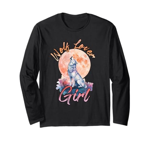 Alpha Wölfe WOLF LOVER GIRL Lustiges Wolfsrudel Langarmshirt Alpha Wölfe WOLF LOVER GIRL Lustiges Wolfsrudel Langarmshirt von Wolf T-Shirt Wölfe Kostüm Wolfsrudel Wolf Spirit