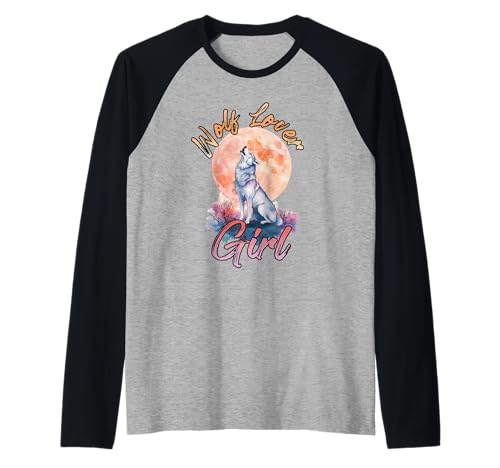 Alpha Wölfe WOLF LOVER GIRL Lustiges Wolfsrudel Raglan Alpha Wölfe WOLF LOVER GIRL Lustiges Wolfsrudel Raglan von Wolf T-Shirt Wölfe Kostüm Wolfsrudel Wolf Spirit