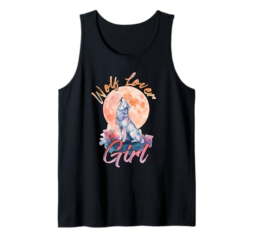 Alpha Wölfe WOLF LOVER GIRL Lustiges Wolfsrudel Tank Top von Wolf T-Shirt Wölfe Kostüm Wolfsrudel Wolf Spirit