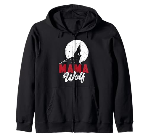 Mütter MAMA WOLF Wolfsrudel Alpha Wölfin Lustig Wölfe Kapuzenjacke Mütter MAMA WOLF Wolfsrudel Alpha Wölfin Lustig Wölfe Kapuzenjacke von Wolf T-Shirt Wölfe Kostüm Wolfsrudel Wolf Spirit