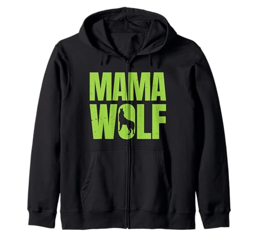 Mütter MAMA WOLF Wolfsrudel Alpha Wölfin Lustig Wölfe Kapuzenjacke von Wolf T-Shirt Wölfe Kostüm Wolfsrudel Wolf Spirit