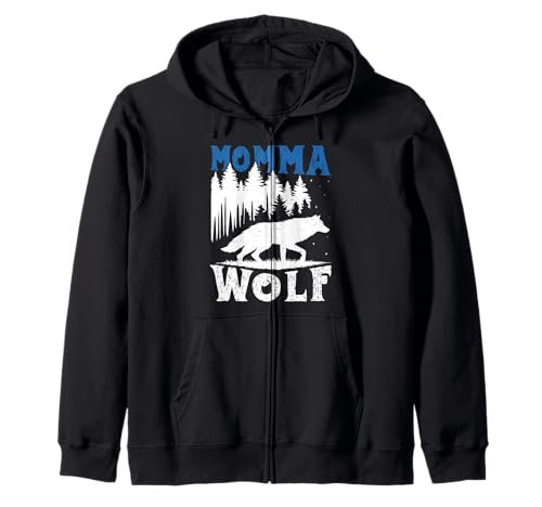 Mütter MAMA WOLF Wolfsrudel Alpha Wölfin Lustig Wölfe Kapuzenjacke von Wolf T-Shirt Wölfe Kostüm Wolfsrudel Wolf Spirit