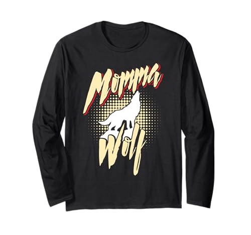 Mütter MAMA WOLF Wolfsrudel Alpha Wölfin Lustig Wölfe Langarmshirt von Wolf T-Shirt Wölfe Kostüm Wolfsrudel Wolf Spirit