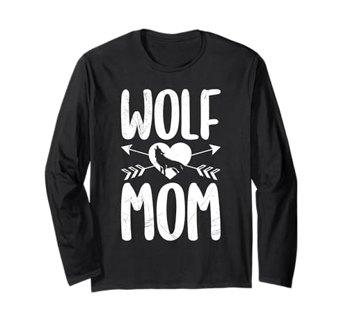 Mütter MAMA WOLF Wolfsrudel Alpha Wölfin Lustig Wölfe Langarmshirt von Wolf T-Shirt Wölfe Kostüm Wolfsrudel Wolf Spirit