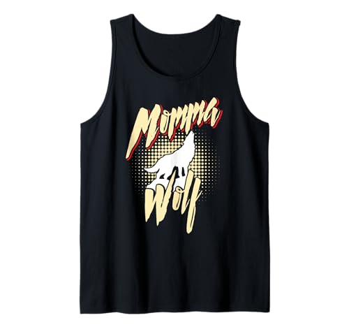 Mütter MAMA WOLF Wolfsrudel Alpha Wölfin Lustig Wölfe Tank Top von Wolf T-Shirt Wölfe Kostüm Wolfsrudel Wolf Spirit