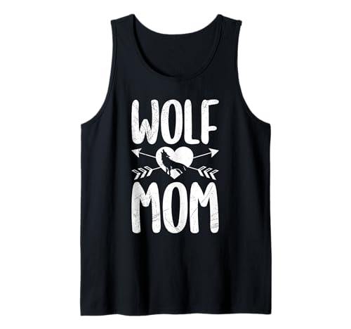 Mütter MAMA WOLF Wolfsrudel Alpha Wölfin Lustig Wölfe Tank Top von Wolf T-Shirt Wölfe Kostüm Wolfsrudel Wolf Spirit