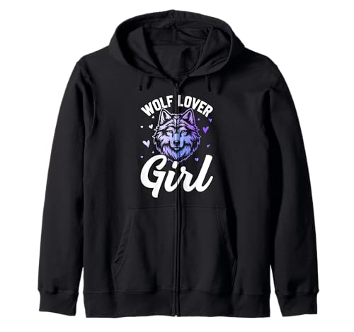 Wölfin WOLF LOVER GIRL Wolf Spirit Lustiges Wölfe Kapuzenjacke von Wolf T-Shirt Wölfe Kostüm Wolfsrudel Wolf Spirit