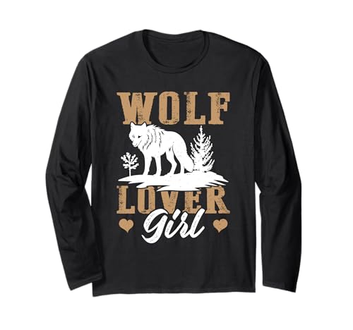 Wölfin WOLF LOVER GIRL Wolf Spirit Lustiges Wölfe Langarmshirt Wölfin WOLF LOVER GIRL Wolf Spirit Lustiges Wölfe Langarmshirt von Wolf T-Shirt Wölfe Kostüm Wolfsrudel Wolf Spirit