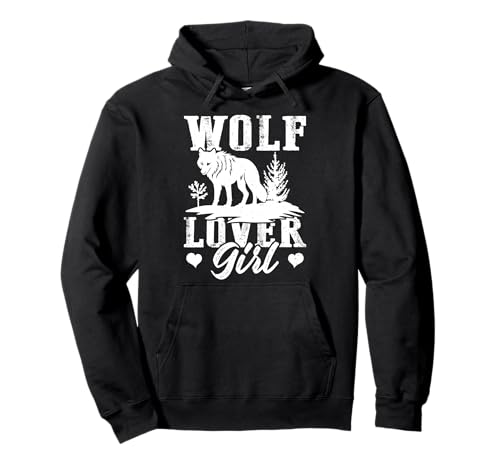 Wölfin WOLF LOVER GIRL Wolf Spirit Lustiges Wölfe Pullover Hoodie Wölfin WOLF LOVER GIRL Wolf Spirit Lustiges Wölfe Pullover Hoodie von Wolf T-Shirt Wölfe Kostüm Wolfsrudel Wolf Spirit