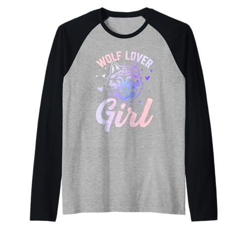 Wölfin WOLF LOVER GIRL Wolf Spirit Lustiges Wölfe Raglan Wölfin WOLF LOVER GIRL Wolf Spirit Lustiges Wölfe Raglan von Wolf T-Shirt Wölfe Kostüm Wolfsrudel Wolf Spirit