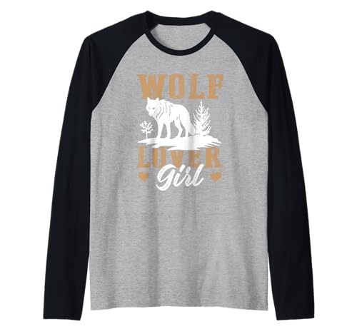 Wölfin WOLF LOVER GIRL Wolf Spirit Lustiges Wölfe Raglan Wölfin WOLF LOVER GIRL Wolf Spirit Lustiges Wölfe Raglan von Wolf T-Shirt Wölfe Kostüm Wolfsrudel Wolf Spirit