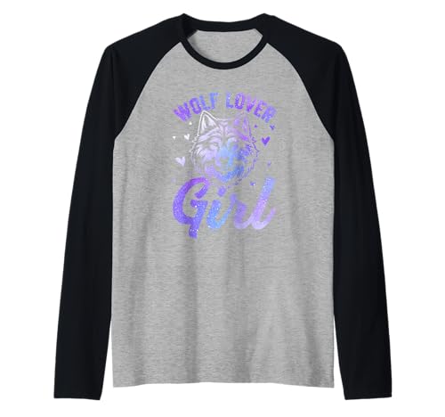 Wölfin WOLF LOVER GIRL Wolf Spirit Lustiges Wölfe Raglan von Wolf T-Shirt Wölfe Kostüm Wolfsrudel Wolf Spirit