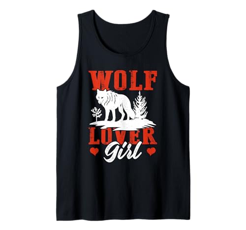 Wölfin WOLF LOVER GIRL Wolf Spirit Lustiges Wölfe Tank Top von Wolf T-Shirt Wölfe Kostüm Wolfsrudel Wolf Spirit