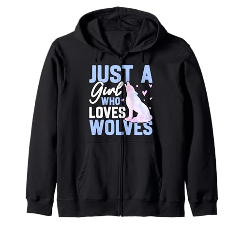 Wolf Spirit JUST A GIRL WHO LOVES WOLVES Lustig Wölfe Kapuzenjacke Wolf Spirit JUST A GIRL WHO LOVES WOLVES Lustig Wölfe Kapuzenjacke von Wolf T-Shirt Wölfe Kostüm Wolfsrudel Wolf Spirit