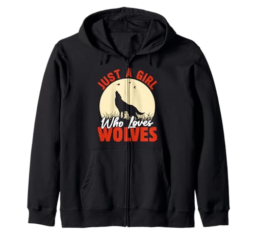Wolf Spirit JUST A GIRL WHO LOVES WOLVES Lustig Wölfe Kapuzenjacke Wolf Spirit JUST A GIRL WHO LOVES WOLVES Lustig Wölfe Kapuzenjacke von Wolf T-Shirt Wölfe Kostüm Wolfsrudel Wolf Spirit