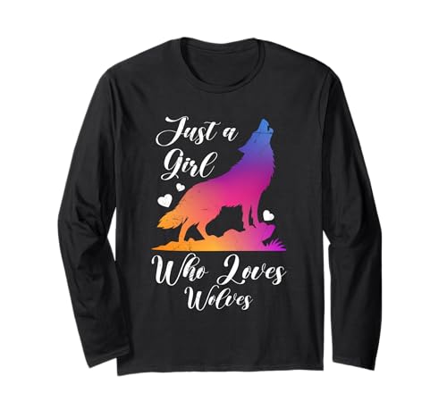 Wolf Spirit JUST A GIRL WHO LOVES WOLVES Lustig Wölfe Langarmshirt Wolf Spirit JUST A GIRL WHO LOVES WOLVES Lustig Wölfe Langarmshirt von Wolf T-Shirt Wölfe Kostüm Wolfsrudel Wolf Spirit
