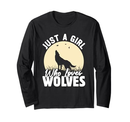 Wolf Spirit JUST A GIRL WHO LOVES WOLVES Lustig Wölfe Langarmshirt Wolf Spirit JUST A GIRL WHO LOVES WOLVES Lustig Wölfe Langarmshirt von Wolf T-Shirt Wölfe Kostüm Wolfsrudel Wolf Spirit