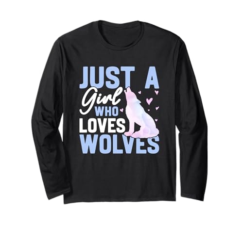 Wolf Spirit JUST A GIRL WHO LOVES WOLVES Lustig Wölfe Langarmshirt Wolf Spirit JUST A GIRL WHO LOVES WOLVES Lustig Wölfe Langarmshirt von Wolf T-Shirt Wölfe Kostüm Wolfsrudel Wolf Spirit