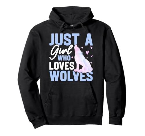 Wolf Spirit JUST A GIRL WHO LOVES WOLVES Lustig Wölfe Pullover Hoodie Wolf Spirit JUST A GIRL WHO LOVES WOLVES Lustig Wölfe Pullover Hoodie von Wolf T-Shirt Wölfe Kostüm Wolfsrudel Wolf Spirit