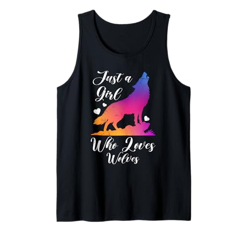 Wolf Spirit JUST A GIRL WHO LOVES WOLVES Lustig Wölfe Tank Top Wolf Spirit JUST A GIRL WHO LOVES WOLVES Lustig Wölfe Tank Top von Wolf T-Shirt Wölfe Kostüm Wolfsrudel Wolf Spirit