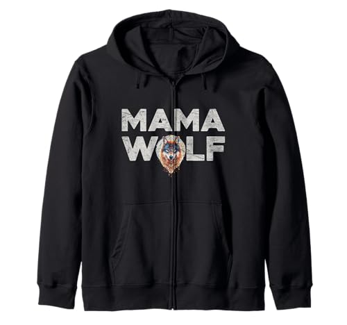 Wolf Spirit MAMA WOLF Wolfsrudel Lustiges Wölfe Kapuzenjacke von Wolf T-Shirt Wölfe Kostüm Wolfsrudel Wolf Spirit
