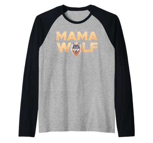 Wolf Spirit MAMA WOLF Wolfsrudel Lustiges Wölfe Raglan von Wolf T-Shirt Wölfe Kostüm Wolfsrudel Wolf Spirit