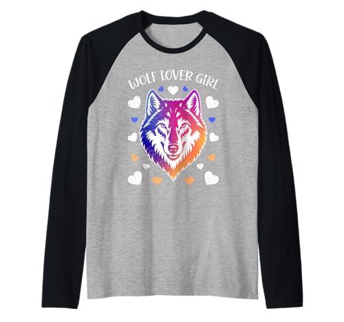 Wolf Spirit WOLF LOVER GIRL Lustiges Wolfsrudel Raglan Wolf Spirit WOLF LOVER GIRL Lustiges Wolfsrudel Raglan von Wolf T-Shirt Wölfe Kostüm Wolfsrudel Wolf Spirit