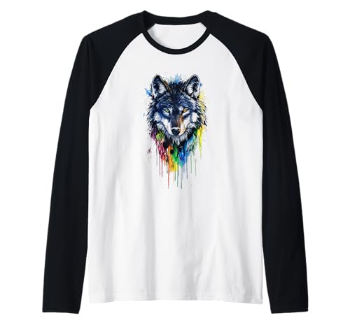 Howling Wolf T-Shirt - Vollmond Wald Silhouette Herren Damen Raglan Howling Wolf T-Shirt - Vollmond Wald Silhouette Herren Damen Raglan von Wolf howling at the moon t-shirt, Lone wolf forest