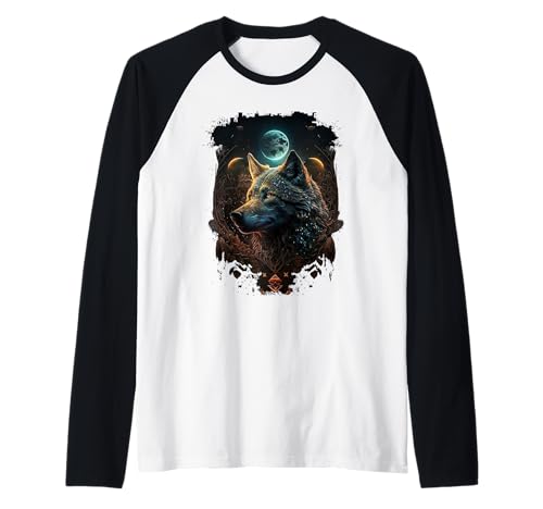 Wolf Shirt, Wolf Shirt für Herren, Wolf Tshirt Damen, Wolf mond Raglan Wolf Shirt, Wolf Shirt für Herren, Wolf Tshirt Damen, Wolf mond Raglan von Wolf t shirt, wolf shirt love, wolf shirt for kids