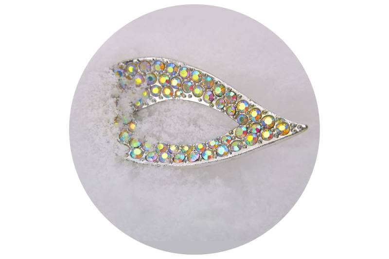 Tropfen Förmige Vintage Strass Brosche von WolfAndPeony