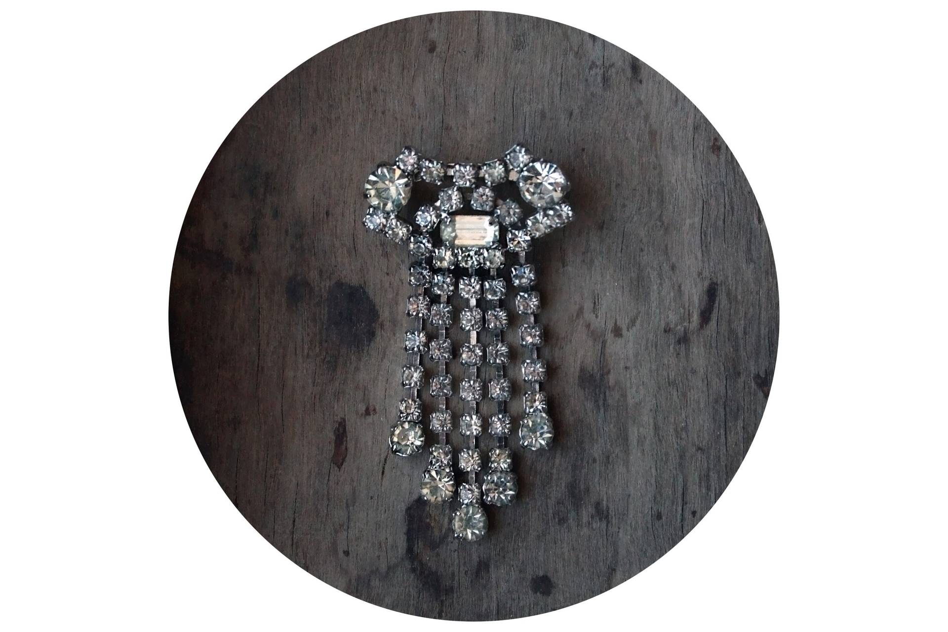 Vintage Strass Brosche von WolfAndPeony