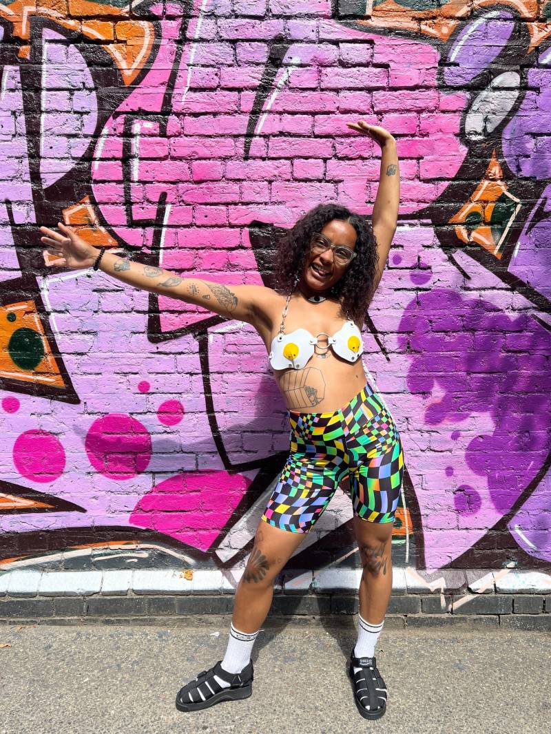 Block Melt Uv Radlerhose Rave/ Lounge/ Sport Block Melt Uv Radlerhose Rave/ Lounge/ Sport von WolfRayetLondon