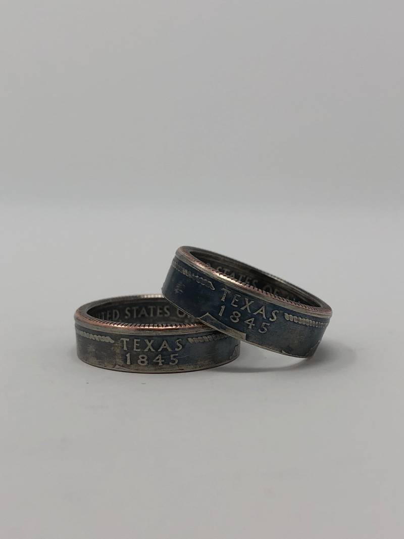 Texas State Quarter Münzring Aus Echten Us Münzen Texas State Quarter Münzring Aus Echten Us Münzen von WolfRingsmith