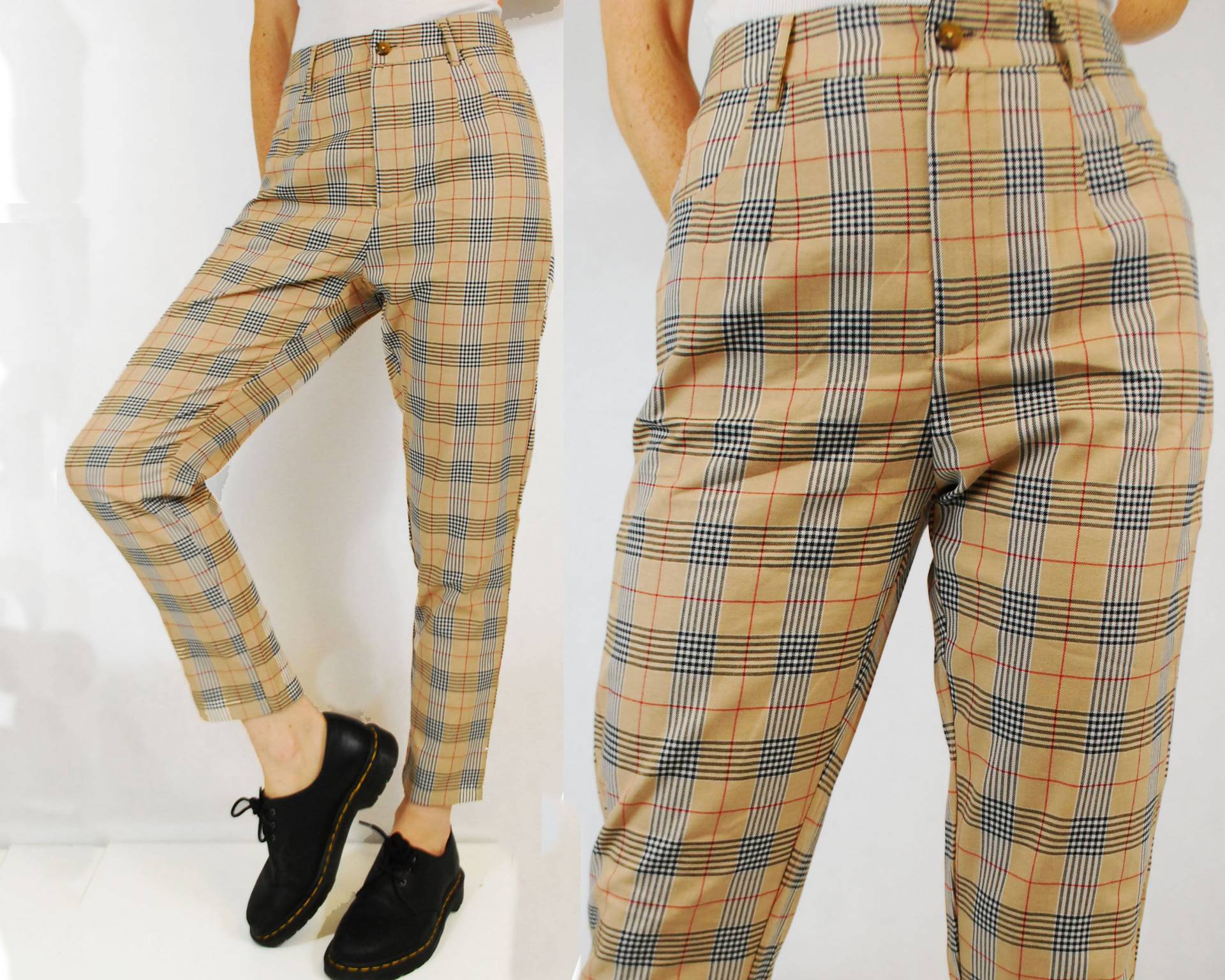 Schottenkaro Karo Chino Capri Hose von WolfVintageClothing