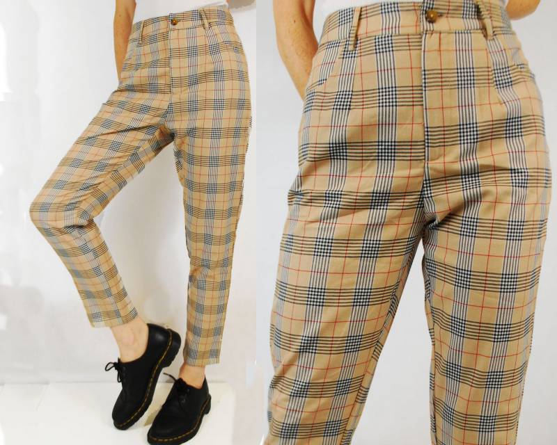 Schottenkaro Karo Chino Capri Hose Schottenkaro Karo Chino Capri Hose von WolfVintageClothing