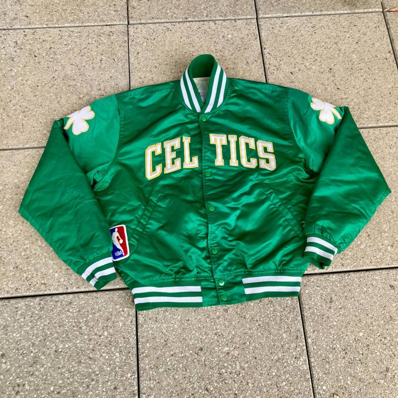 Vintage Boston Celtics Satin Jacket By Starter/Classic 80S Nba Celtics Varsity Bomber von WolfofVintageShop